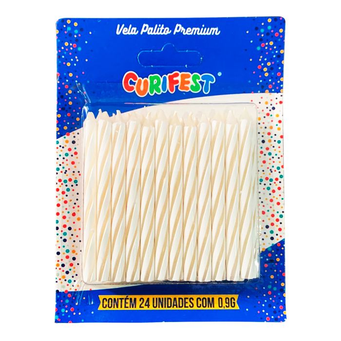 Mostrar detalhes de Vela Palito Premium Branca 20und 3218- CURIFEST Imagem de Vela Palito Premium Branca 20und 3218- CURIFEST